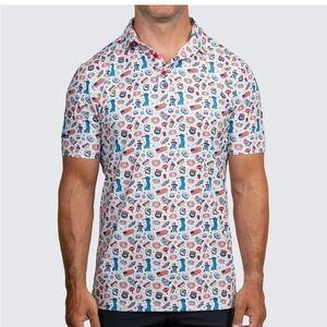 Birdieboss Golf USA Polo White NWT XL